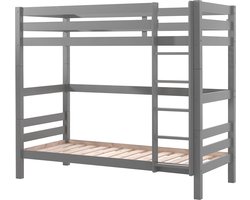 Vipack Stapelbed Pino hoog - 90 x 200 cm - grijs