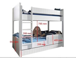 Vipack Stapelbed Robin - 90 x 200 cm - wit