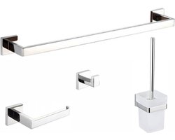 Vips toilet accessoire set 4-delig chroom