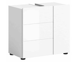Vira wastafelonderkast wit hoogglans MDF TZ - 32x60x56cm