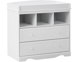VIRDEN - Verzorgingstafel - Wit - MDF