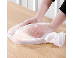 VirtuBuy - Kneedzak - Herbruikbaar - Silicone - Deegmixer - Meelmix - Bewaarzak - Multifunctioneel - Brood - Gebak - Pizza - Tortilla - Keukengerei - 1600ML - Geschikt voor Thuisbakkers - Transparant