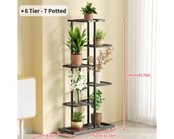 VirtuBuy® - Plantenrek binnen - Huis en tuin - Planten - 6-laags - Zwart