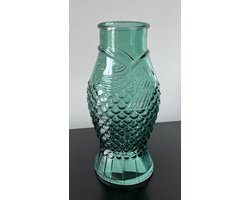 Vis karafje groen glas ( 3 stuks)