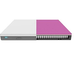 Visco-elastische en opvouwbare matras 90 x 200 cm, pocketveren, hoogte 25 cm, uitstekende ondersteuning en comfort