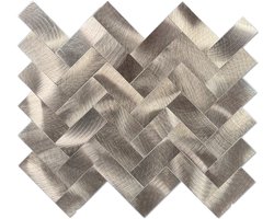 Visgraat Goud - Zelfklevend Mozaïek Wandtegel