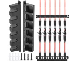 Vishengernhouder met 6 Posities - Wandmontage voor Efficiënte Opslag van Vissengerei
