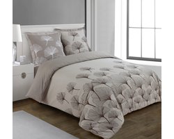 Vision GINKO - Omkeerbaar Dekbedovertrek 140x200cm met 1 bijhorende sloop - 1persoonsbed - 100% katoen