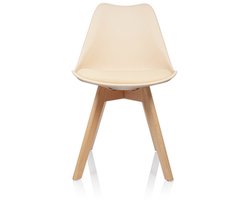 Visitor Chair / Shell chair SCANDI Plastic beige Set of 4 per pack hjh OFFICE