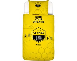 Visma | Lease a Bike dekbedovertrek 140 x 200 cm| Met bijbehorende kussensloop | Limited Edition | Katoen | Wasbaar op 60° |
