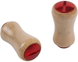 Vismolenknop Kurken - Houten Handgreep - Vissen Accessoires - Aluminiumlegering Voering - 40 x 21 mm - Paars