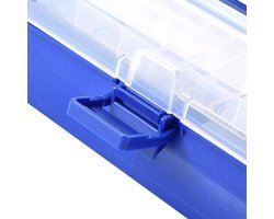 Vissersbox Opbergbox - Hengelgereedschap Box - Visspullen Organiseren - 3 Lagen Afneembare Vakken - 30 x 17 x 14 cm