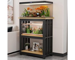 Vistank aquarium standaards kast 12 14'' 16 18 20 inch brede aquariumstandaard, meerlaagse stalen vistank opbergplank met verstelbaar paneel - reptiel waterschildpad tank rek voor thuis/kantoor