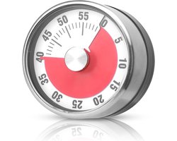 Visuele timer, mechanische eierwekker, 60-minuten afteltimer, mechanische kookwekker met magnetische voet, visuele timer voor kinderen — Voor klaslokaal, kantoor & keuken — Bureautimer voor kinderen