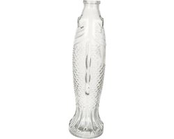 Visvormige Vaas - Glazen Karaf - Decoratief Gebruik - Uniek Vis Design - 26x10CM - Transparant