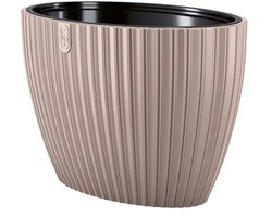 Vita bloempot Mika ovaal 40 taupe + voor binnen en buitenhuis + uv / vorstbestendig + binnenpot met handvaten