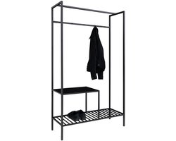 Vita garderobe - kast organizer - zwart frame - voldoende opslag - 101 cm x 38 cm x 170 cm