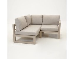 Vita Grosso 2-zits bank links + hoek beige