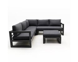 Vita Grosso hoekbank 4 delig antraciet