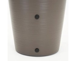 Vita - Regenton Gobi met vulautomaat - Bruin - Inclusief vulautomaat met boor bitje - Met bloempot - Met Gardena koppeling kraantje - Lichtgewicht - Breukbestendig - Vorstbestendig - UV-bestendig - 240 Liter inhoud - Makkelijke installatie
