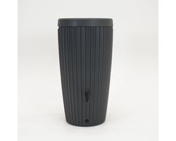 Vita Regenton Mika antraciet 240L, inclu vulautomaat met boor bitje + Plantenbak + Kraantje met Gardena koppeling + Vorst/ UV bestendig kunststof