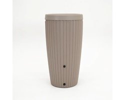 Vita Regenton Mika taupe 240L + Plantenbak + Kraan met Gradena koppeling + Vorst/ UV bestendig kunststof