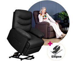 Vitadora Sta-op Stoel - Incl. Ellipse by Legxercise Stoelfiets - Met Massage en Warmtetherapie - Zwart