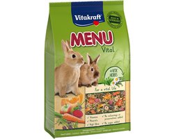 Vitakraft - Menu Vital - Konijnenvoeding - Compleet Voer voor Konijnen - 3 kg