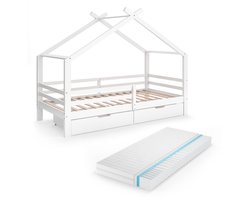 Vitalispa Luni Huisbed – 200 x 90 cm met laden en matras Wit