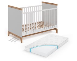 Vitalispa Malia Babybed – 70x140 cm met matras Wit/Kunstnijverheid