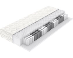 Vitality Pur Cozy Matras - 90x200 cm - 7- Zone Pocketvering Matras – Ergonomisch & Drukverlagend – Antibacteriële Tijk – Wasbaar & Ademend