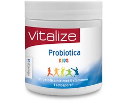 Vitalize Probiotica Kids 83 gram | Probioticamix met 10 stammen en 5 miljard bacteriën - Speciaal voor kinderen. Geschikt voor pasgeborene en baby’s