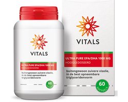 Vitals Ultra Pure EPA/DHA 1000 mg - 60 softgels - omega 3. Buitengewoon zuivere visolie, in de best opneembare triglyceridenvorm.