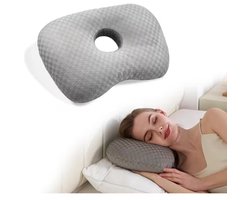 Vitapillow® Orthopedisch Oorkussen voor Zijslapers - Donut Kussen met Gat voor Piercing Verzorging - Verlicht Oorpijn bij Ontsteking