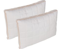 Vitapur Peuter Hoofdkussen 2 stuks - Kinder Hoofdkussen - My First Pillow - Hoofdkussen Peuter - Verstelbaar Kussen vanaf 1 jaar - Organisch Katoen - Kinderkussen 40x60 cm - 2 stuks