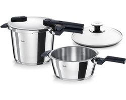 Vitaquick® Snelkookpan Set 2-delig – 3,5 & 6,0 Liter – Inclusief Glazen Deksel