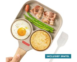Vitasa Pannenkoekenpan Inductie - Pannenkoekenmaker - Poffertjespan - Pancake - Eierpan - Alle warmtebronnen – Incl spatel