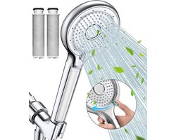 VITASENSE™ XXL Douchekop met 6 Sproeistanden, Hoge druk en Filter - 6 Maanden Gefilterd Water - Doucheset Regendouche - Waterbesparende Douchekraan - Chroom