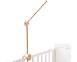 Vitdipy - 360° Verstelbare Baby Mobiel Houder - Verstelbare Arm voor Babybox - Babymobiel - Ledikant - Baby bed - Muziek Mobiel - Kinderkamer - Wieg - Handgemaakt - Hout