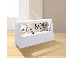 Vitdipy - Digitale Wekker - Digitale Klok - Wekkers voor Kinderen & Volwassenen - Transparant modern ontwerp - Op batterijen - Voor kantoor, woonkamer, slaapkamer