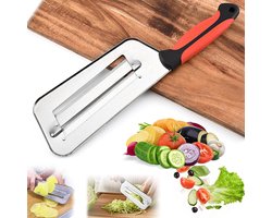 Vitdipy - Groentesnijder - Handmatig Snijden, Schaven en Raspen - Keukengereedschap - Mandoline - BPA Vrij - Rood
