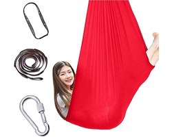 Vitdipy - Hangmat - Schommel - 280*150CM - Voor Aërobe Yoga & Sensorisch Spel - Voor Binnen en Buiten - Rood