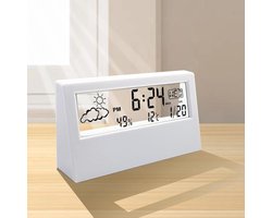 Vitdipy - Tafelklokken - Digitale Klok - Wekkers voor Kinderen & Volwassenen - Transparant modern ontwerp - Op batterijen - Voor kantoor, woonkamer, slaapkamer