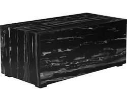 Vito-Accenttafel - Zwart/Grijs Marmerlook