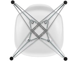 Vitra Eames DSR stoel verchroomd onderstel, White