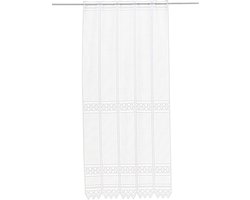 Vitrage Gordijn - Vitrage Stof - Raamdecoratie - Jacquard Weving - 150cm Hoog - Wit