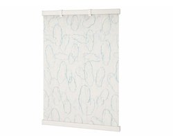 Vitrage Gordijnen Set van 10 (5x2 Stuks) – 60 x 160 cm – Wit met Blauw Patroon – V. Creations – Raamgordijn Transparant