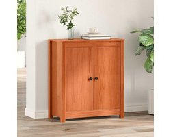 Vitrine van massief grenenhout met grote opbergruimte en robuust oppervlak, 70 x 35 x 80 cm