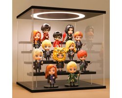 Vitrine voor Collectie Objecten met LED-verlichting en 5 verdiepingen - Acryl - 30x28x30 cm