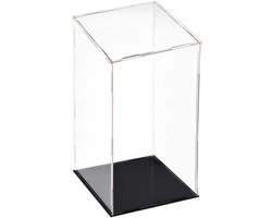 Vitrinekast 15 x 15 x 30 cm - transparant acryl - stofdichte bescherming - ideaal voor actiefiguren - ShopVlot
